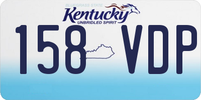 KY license plate 158VDP