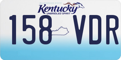 KY license plate 158VDR