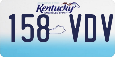 KY license plate 158VDV