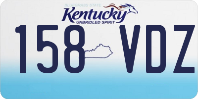 KY license plate 158VDZ