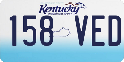 KY license plate 158VED