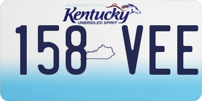 KY license plate 158VEE