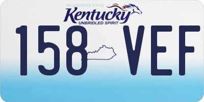 KY license plate 158VEF