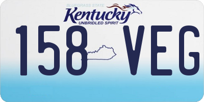 KY license plate 158VEG
