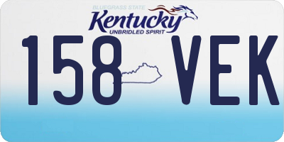 KY license plate 158VEK