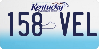 KY license plate 158VEL