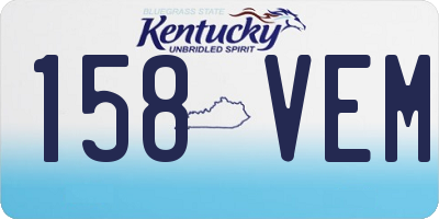KY license plate 158VEM