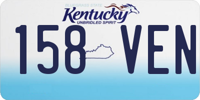 KY license plate 158VEN