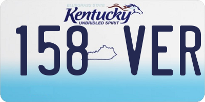 KY license plate 158VER