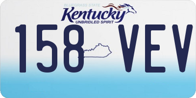 KY license plate 158VEV