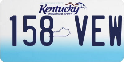 KY license plate 158VEW