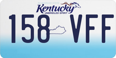 KY license plate 158VFF