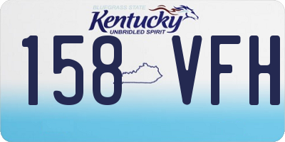 KY license plate 158VFH