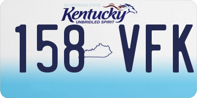 KY license plate 158VFK
