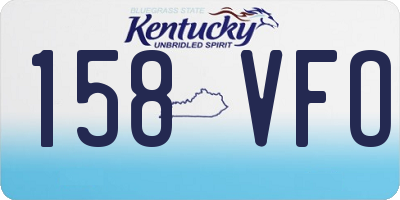 KY license plate 158VFO