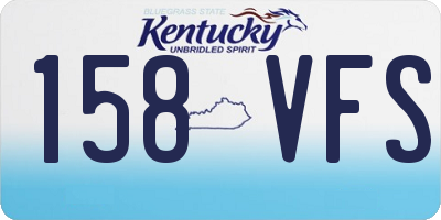 KY license plate 158VFS