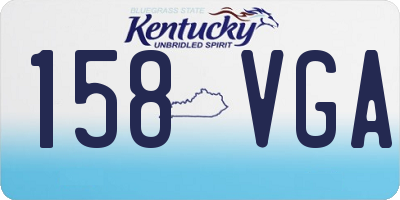 KY license plate 158VGA