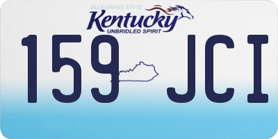 KY license plate 159JCI