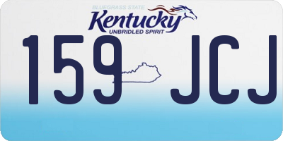 KY license plate 159JCJ