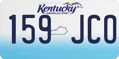 KY license plate 159JCO