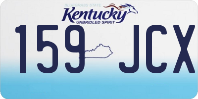 KY license plate 159JCX