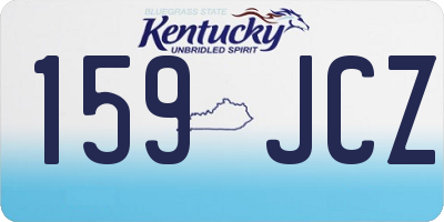 KY license plate 159JCZ