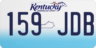 KY license plate 159JDB