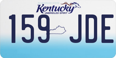 KY license plate 159JDE