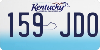 KY license plate 159JDO