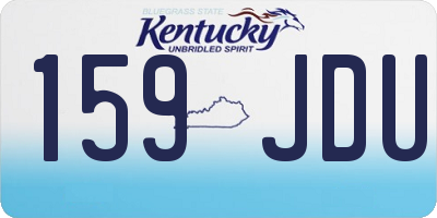 KY license plate 159JDU