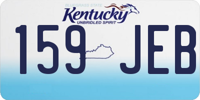 KY license plate 159JEB
