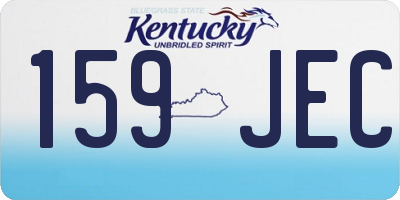KY license plate 159JEC