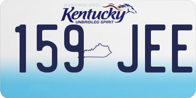 KY license plate 159JEE
