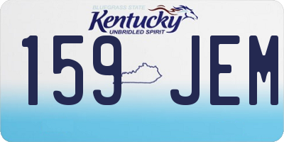 KY license plate 159JEM