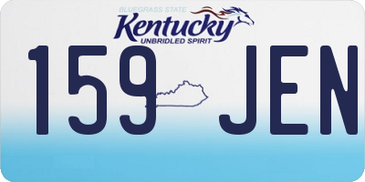 KY license plate 159JEN
