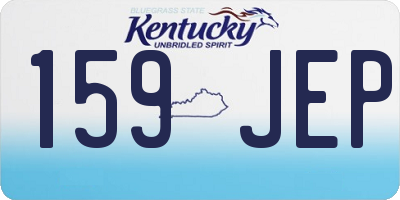 KY license plate 159JEP