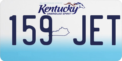 KY license plate 159JET