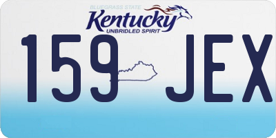 KY license plate 159JEX