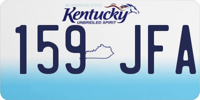 KY license plate 159JFA