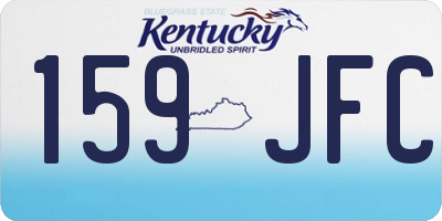 KY license plate 159JFC