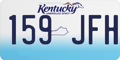 KY license plate 159JFH