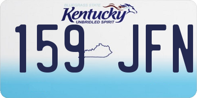 KY license plate 159JFN