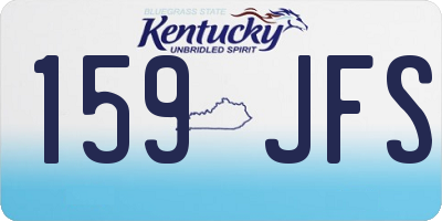 KY license plate 159JFS