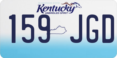 KY license plate 159JGD