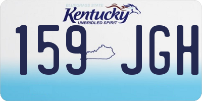 KY license plate 159JGH
