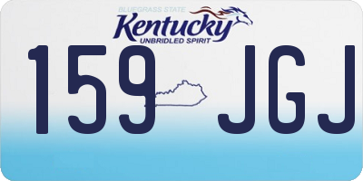 KY license plate 159JGJ