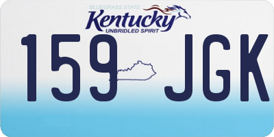 KY license plate 159JGK
