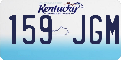 KY license plate 159JGM