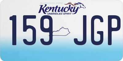 KY license plate 159JGP