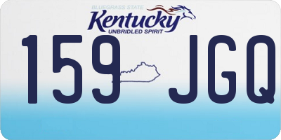 KY license plate 159JGQ